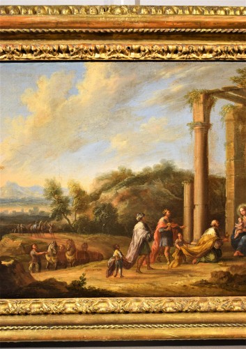 Arcadian landscape with the Magi - 